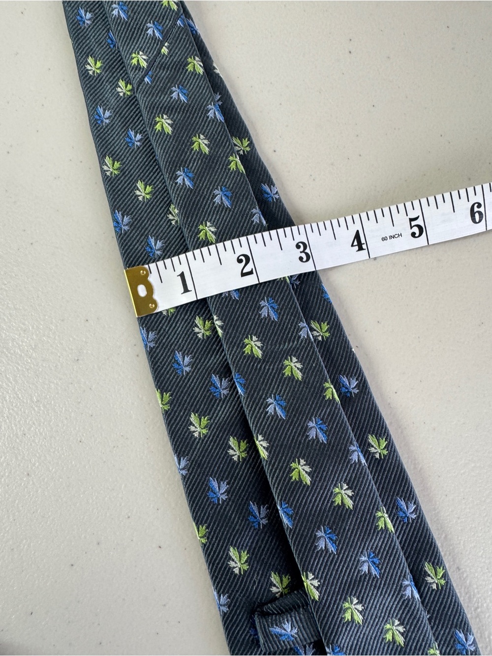 Berend Dewitt 100% Silk Necktie 5 Fingers Leaf Print German Designer Luxury Tie - Picture 6 of 12